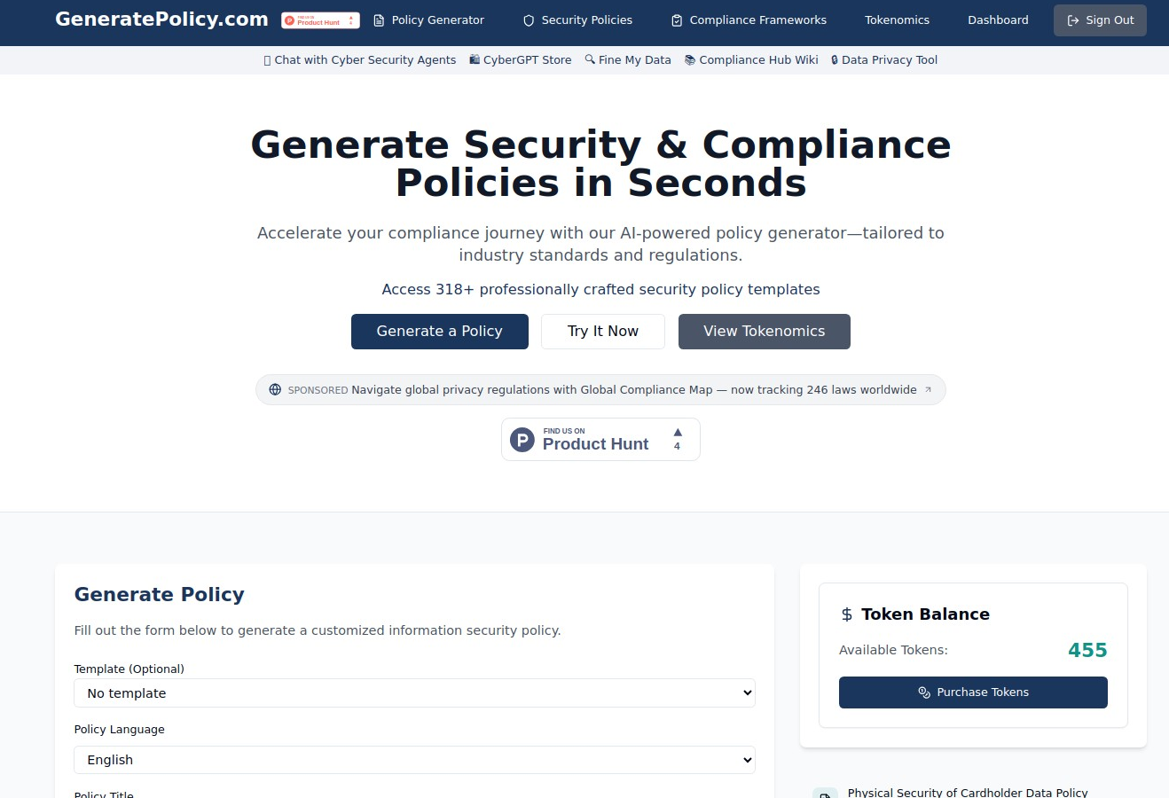 Streamline Your Compliance with AI-Powered Policies from GeneratePolicy.com