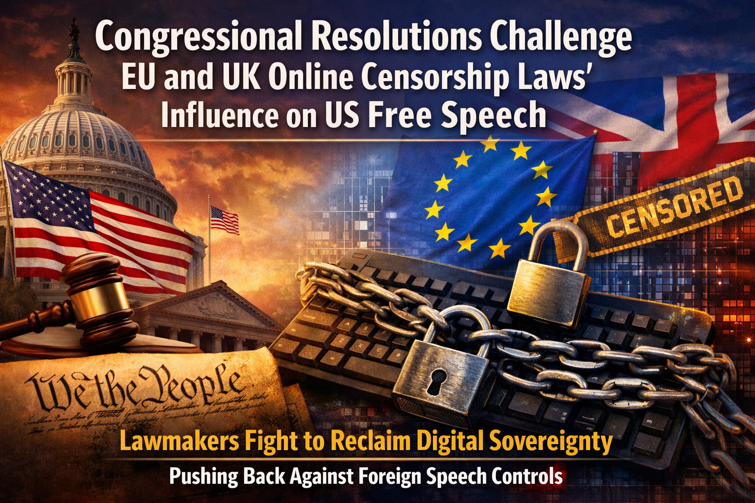 Congressional Resolutions Challenge EU and UK Online Censorship Laws' Influence on US Free Speech